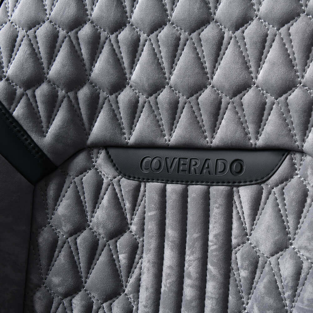 Coverado Fashion Iced Velvet Car Seat Covers Front and Back Auto Seat Protectors Universal Fit