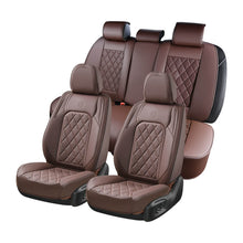 Load image into Gallery viewer, Coverado Full Set 5 Seats Front and Back Car Seat Covers Faux Leather Breathable Waterproof Universal Fit