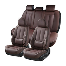 Load image into Gallery viewer, Coverado Front and Back Seat Cover Premium Faux Leather Full Set Waterproof Universal Fit