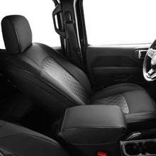 Load image into Gallery viewer, Coverado Seat Covers for 2018-2025 Jeep Wrangler JK JL 2-Door/4-Door Faux Leather Custom Fit
