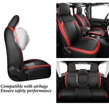 Load image into Gallery viewer, Coverado Seat Covers for 2018-2025 Jeep Wrangler JK JL 2-Door/4-Door Faux Leather Custom Fit