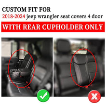 Load image into Gallery viewer, Coverado Seat Covers for 2018-2025 Jeep Wrangler JK JL 2-Door/4-Door Faux Leather Custom Fit