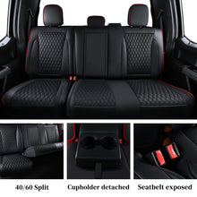 Load image into Gallery viewer, 2015-2024 F150, 2017-2024 F250 F350 Crew Cab Coverado Custom Seat Covers Front and Back Waterproof Faux Leather Full Set Seat Protectors