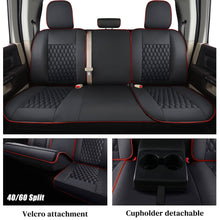 Load image into Gallery viewer, 2009-2018 Ram 1500, 2010-2024 Ram 2500 3500 Crew Cab Custom Fit Seat Covers Coverado Leather Auto Seat Protector with Concave Front, Split Curved Back/ Flat Back Seats Full Coverage