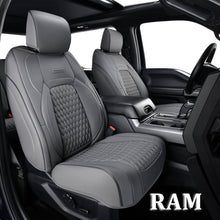 Load image into Gallery viewer, 2009-2023 Ram 1500, 2010-2024 Ram 2500 3500 Crew Cab Custom Fit Seat Covers Coverado Leather Auto Seat Protector with Concave Front, Split Curved Back/ Flat Back Seats Full Coverage