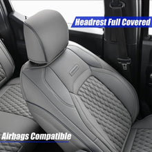 Load image into Gallery viewer, 2009-2018 Ram 1500, 2010-2024 Ram 2500 3500 Crew Cab Custom Fit Seat Covers Coverado Leather Auto Seat Protector with Concave Front, Split Curved Back/ Flat Back Seats Full Coverage