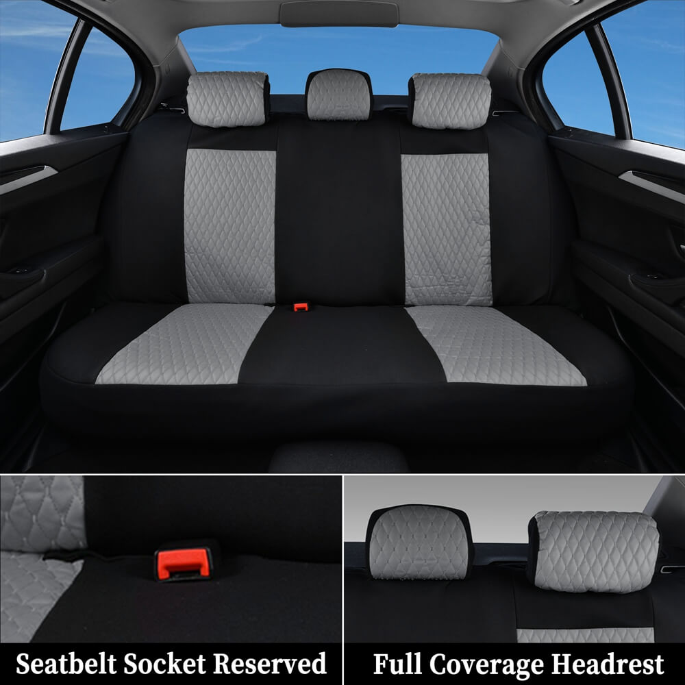 Coverado PVC Front and Back Seat Covers Comfortable and Durable Universal Fit
