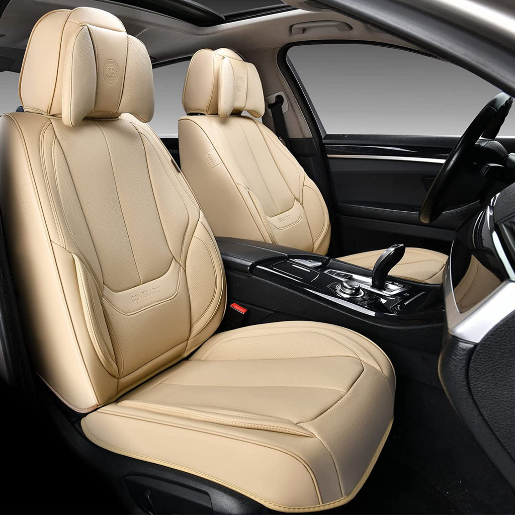 [Pre-sale] Coverado Full Set with Head Pillow Front and Back Seat Cover Set Faux Leather Waterproof Universal Fit