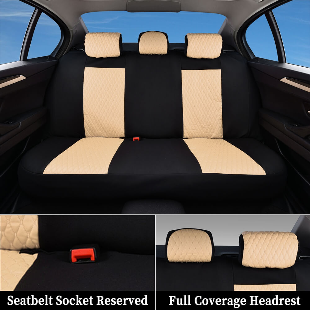 Coverado PVC Front and Back Seat Covers Comfortable and Durable Universal Fit