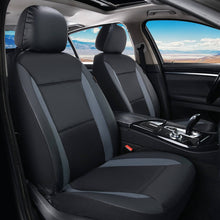 Load image into Gallery viewer, Coverado Front PVC Seat Covers Faux Leather &amp; Fabric Seat Protectors Universal Fit