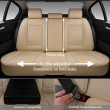 Load image into Gallery viewer, Coverado Full Set Car Seat Covers Universal Fit Premium Leather Waterproof Auto Seat Protectors