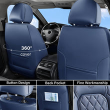 Load image into Gallery viewer, Coverado 5 Seats Front and Back Car Seat Covers Faux Leather Full Set Breathable Waterproof Auto Seat Protectors Universal Fit