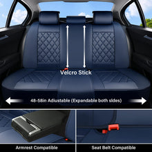 Load image into Gallery viewer, Coverado 5 Seats Front and Back Car Seat Covers Faux Leather Full Set Breathable Waterproof Auto Seat Protectors Universal Fit