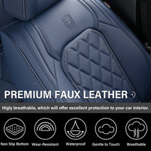 Load image into Gallery viewer, Coverado 5 Seats Front and Back Car Seat Covers Faux Leather Full Set Breathable Waterproof Auto Seat Protectors Universal Fit