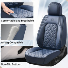 Load image into Gallery viewer, Coverado 5 Seats Front and Back Car Seat Covers Faux Leather Full Set Breathable Waterproof Auto Seat Protectors Universal Fit