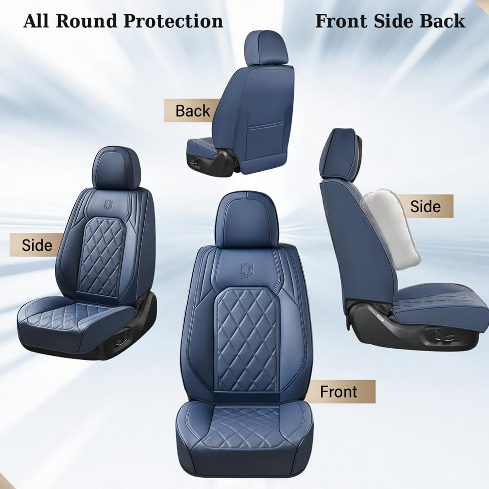 2 Seats Coverado Front Seat Covers for Cars Leatherette Driver Passenger Seat Protectors Breathable Waterproof Universal Fit