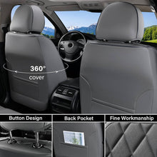 Load image into Gallery viewer, Coverado 5 Seats Front and Back Car Seat Covers Faux Leather Full Set Breathable Waterproof Auto Seat Protectors Universal Fit