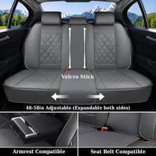 Load image into Gallery viewer, Coverado 5 Seats Front and Back Car Seat Covers Faux Leather Full Set Breathable Waterproof Auto Seat Protectors Universal Fit