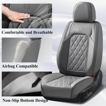 Load image into Gallery viewer, Coverado 5 Seats Front and Back Car Seat Covers Faux Leather Full Set Breathable Waterproof Auto Seat Protectors Universal Fit