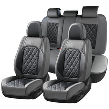 Load image into Gallery viewer, Coverado 5 Seats Front and Back Car Seat Covers Faux Leather Full Set Breathable Waterproof Auto Seat Protectors Universal Fit