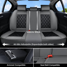 Load image into Gallery viewer, Coverado 5 Seats Front and Back Car Seat Covers Faux Leather Full Set Breathable Waterproof Auto Seat Protectors Universal Fit