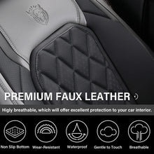 Load image into Gallery viewer, Coverado 5 Seats Front and Back Car Seat Covers Faux Leather Full Set Breathable Waterproof Auto Seat Protectors Universal Fit