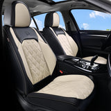 Coverado 2 Seats Front Seat Covers for Cars Leatherette Driver Passenger Seat Protectors Breathable Waterproof Universal Fit