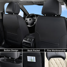 Load image into Gallery viewer, Coverado 5 Seats Front and Back Car Seat Covers Faux Leather Full Set Breathable Waterproof Auto Seat Protectors Universal Fit