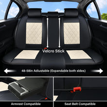Load image into Gallery viewer, Coverado 5 Seats Front and Back Car Seat Covers Faux Leather Full Set Breathable Waterproof Auto Seat Protectors Universal Fit