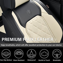 Load image into Gallery viewer, Coverado 5 Seats Front and Back Car Seat Covers Faux Leather Full Set Breathable Waterproof Auto Seat Protectors Universal Fit