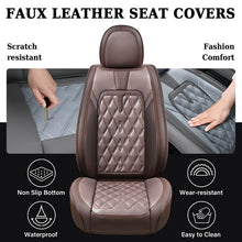 Load image into Gallery viewer, Coverado Front and Back Car Seat Covers Faux Leather Waterproof Universal Fit Most Cars