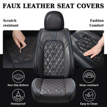 Load image into Gallery viewer, Coverado 5 Seats Full Set Quality Front and Rear Seat Covers Faux Leather Waterproof Universal Fit