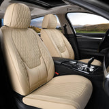 2 Seats Coverado Front Driver Passenger Car Seat Covers Back Support Premium Leather Waterproof Auto Seat Protectors Universal Fit