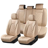 Coverado Seat Covers Set for Cars with Diamond Design Front and Back Auto Protectors Universal Fit