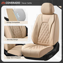 Load image into Gallery viewer, 2 Seats Coverado Front Seat Covers Set for Cars with Diamond Design Universal Fit