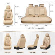 Load image into Gallery viewer, 2 Seats Coverado Front Seat Covers Set for Cars with Diamond Design Universal Fit