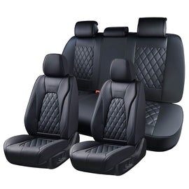 Coverado Seat Covers Set for Cars with Diamond Design Front and Back Auto Protectors Universal Fit