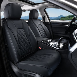 Coverado Seat Covers Set for Cars with Diamond Design Front and Back Auto Protectors Universal Fit