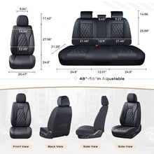 Load image into Gallery viewer, 2 Seats Coverado Front Seat Covers Set for Cars with Diamond Design Universal Fit