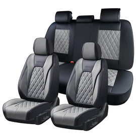 5 Seats Coverado Front and Rear Covers Set for Cars with Diamond Design Auto Protectors Universal Fit
