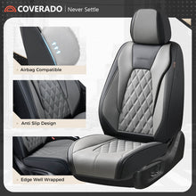 Load image into Gallery viewer, 2 Seats Coverado Front Seat Covers Set for Cars with Diamond Design Universal Fit