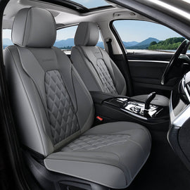 2 Seats Coverado Front Seat Covers Set for Cars with Diamond Design Universal Fit