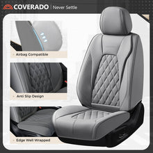 Load image into Gallery viewer, 2 Seats Coverado Front Seat Covers Set for Cars with Diamond Design Universal Fit