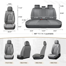 Load image into Gallery viewer, 2 Seats Coverado Front Seat Covers Set for Cars with Diamond Design Universal Fit