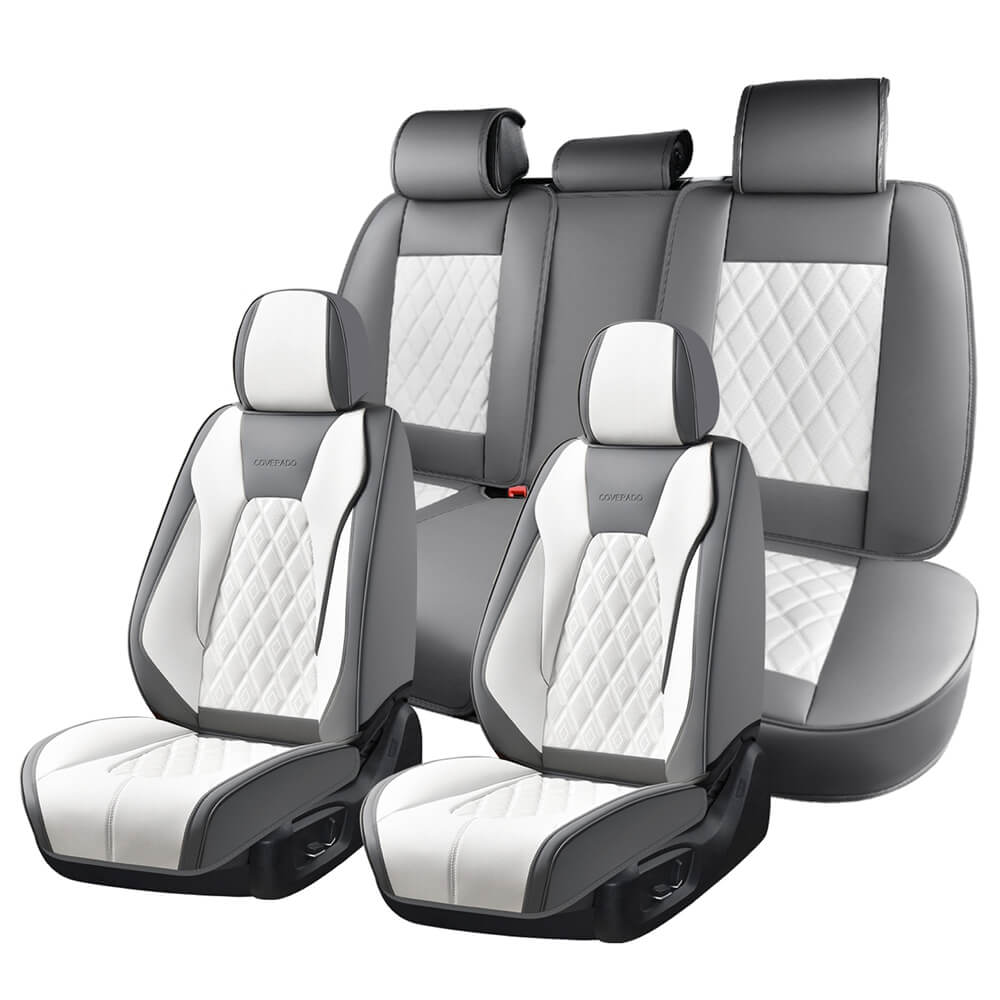 5 Seats Coverado Front and Rear Covers Set for Cars with Diamond Design Auto Protectors Universal Fit