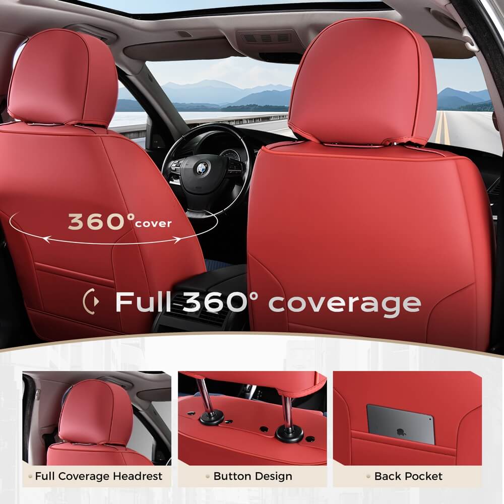 2 Seats Coverado Front Seat Covers Set for Cars with Diamond Design Universal Fit