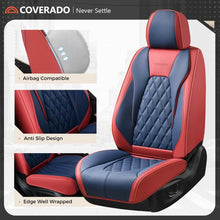 Load image into Gallery viewer, 2 Seats Coverado Front Seat Covers Set for Cars with Diamond Design Universal Fit