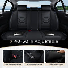 Load image into Gallery viewer, Coverado 5 Seats Full Set Front and Back Seat Covers Faux Leather Auto Interior Seats Universal Fit