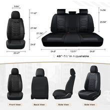 Load image into Gallery viewer, Coverado 5 Seats Full Set Front and Back Seat Covers Faux Leather Auto Interior Seats Universal Fit