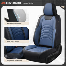 Load image into Gallery viewer, Coverado 5 Seats Full Set Front and Back Seat Covers Faux Leather Auto Interior Seats Universal Fit